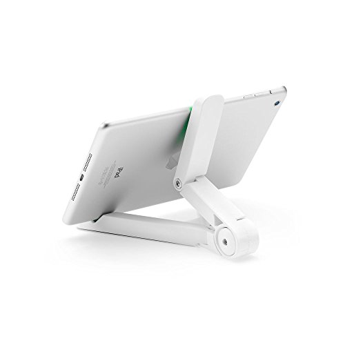 deleyCON HQ Universal faltbare Tablet Halterung/Ständer – Winkel verstellbar für iPad / Galaxy Tab usw – mit & ohne Case nutzbar Weiß - 2
