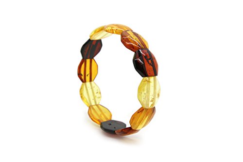 Echter baltischer natur Stretch Bunte Bernstein Armband für Frauen
