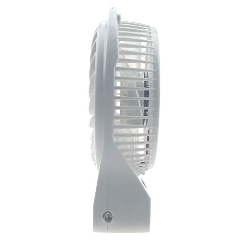 Xboard Tragbare Mini USB Ventilator 3 Speed Wiederaufladbare Gebläse mit LED Licht für Indoor & Outdoor in Weiß - 2
