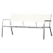 Produktbild Jan Kurtz 491097 Lux - Lounge-Bank XL Teakholz/Edelstahl - 156x70x75cm (3-Sitzer) - weiß