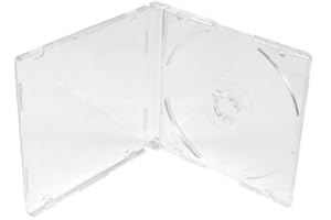 DragonTrading® Lot de 5 boîtiers simples pour CD/DVD Transparent 8 cm (pour petits disques de 8 cm de diamètre)