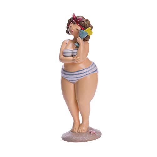 Dekofigur Dolly - Badelady mit Cocktailglas - Polyresin - Höhe ca. 20 cm