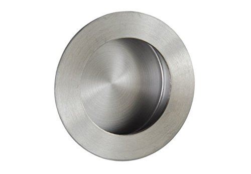 Preisvergleich Produktbild Schiebetür, Griff, Muschel, Türmuschel, rund, 50 mm, Edelstahl