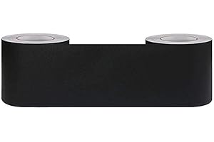 GOUIERYLIN Cenefas adhesivas para paredes baño cocina protector pared antisalpicaduras cocina molduras decorativas para pared Negro mate 5cm X 500cm