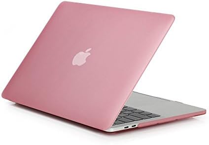 Smooth Soft-Touch Matte Frosted Plastic Hard Shell Case Cover for Newest Apple Macbook Pro 15.4-inch 15.4" with Touch Bar and Touch ID 2016 Release A1707 (Pink)