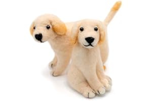 MillyRose Crafts Needle Felting Kit for Beginners – Labrador Puppies Needle Felting Kit – Adult Craft Kit with Felting Needles – Full Colour Instructions