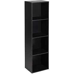 URBN LIVING Étagère de stockage en bois Disponible de 1 à 4 étage(s), noir, 4 Tier