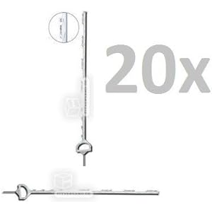 Göbel Weidezaunpfahl Kunststoffpfahl Mustang 115cm 6 Bandösen 4 Seilösen mit Stahlnagel 20 St.