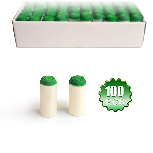 Lixada 100PCS Astuces pour Queues de Billard Remplacement pour Queues de Billard de Rechange Accessoire 9mm / 9.5mm / 10mm