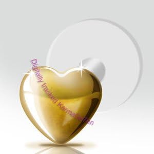 Gold Puff Heart Tragus Stud Piercing