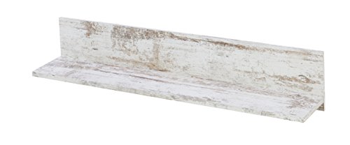 trendteam RV Wandboard Wandregal Bücherleiste | Pinie Weiß | Shabby Chic | 130 x 25 cm - 2