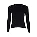 Produktbild SIKESONG Frauen Basic hülse o-Neck Pullover Tops Jumper feinstrick-Pullover mit Gewinde