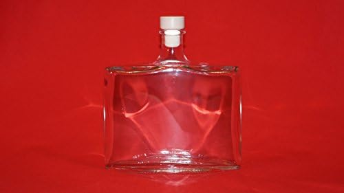4 Glass Bottles of 500 ml with Cork For filling with Wine, Cognac, Schnaps, Liqueur, Liquor, Oil and Vinegar 0.5 litre L from slkfactory