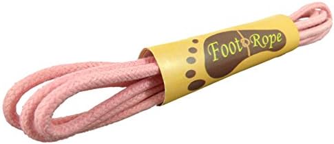 Round Thin Waxed Shoe Laces (Pink, 75cm)