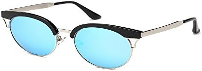 DUBI The new version of Ms. Taiyangjing's UV-proof eyeglasses in 2018 (black, Ice blue)