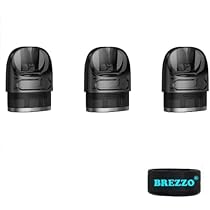 3 Pack Flexus Q Replacement Empty Pod for Aspire Flexus Q Pod Kit and Aspire  AF Mesh coils 0.6 ohm & 1.0 ohm