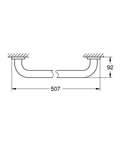 Grohe 40793001 Wannengriff, 45 cm - 2