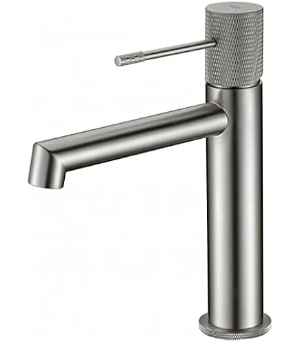 Rubinetto del lavabo monocomando | Colore nero finitura in gun metal | Leroy Merlin
