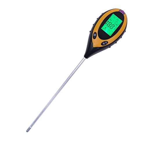RCYAGO 4 in 1 Erde Feuchtigkeit Meter Boden PH-Wert Boden Temperatur und Sonnenlicht Intensität Tester für den Garten Landwirtschaft Indoor Outdoor - 3
