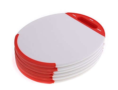 Schneidebrett oval 27 x 23 x 1 cm im 6er Set