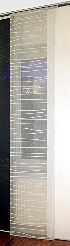 IKEA Schiebegardine „KAJSA RAND“ transparenter, lichtdurchlässiger Flächenvorhang in 60 x 300 cm leicht kürzbar – in WEISS mit feinem Wellenmuster - 3