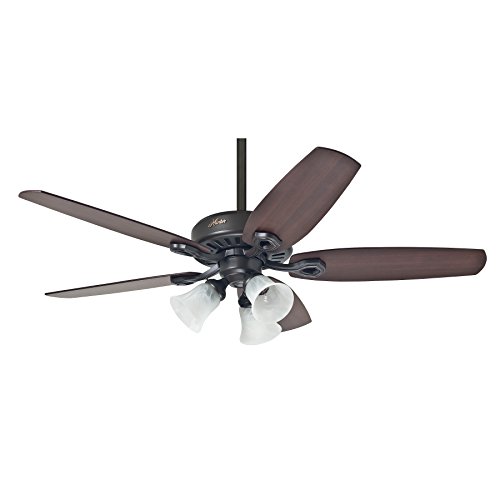 Hunter Fan Builder Plus Ventilador de techo con luz bronce nuevo E27, 14 W, 132 cm