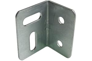 ALWAYSFIRST 4 FIXINGS AF4F Galvanised Stretcher Plate Square Metal Angle Bracket/Brace 26.5 x 26.5 x 38 mm (100)
