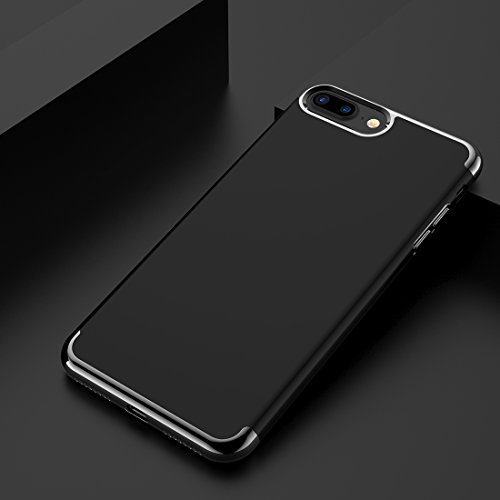 Funda iPhone 7 Plus  HUMIXX Cubierta 360 Grados Funda Completa Resistente Anti-rasgu  os   Antihuellas Externa Rigida y Silicona Interior Carcasa para Apple Iphone 7 Plus  Armor Series    negro  