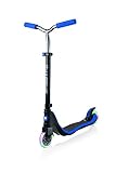 Altura del manillar ajustable Globber Flow 125 [My Too Fix Up] Scooter con ruedas Light Up - Negro y azul marino