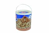 HEROS 100050131 - Natur Holzbausteine 50 - 50 teilig - hochwertiges Buchenholz - in Trommel zur Aufbewahrung - Made in Germany - 