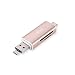Produktbild LESHP SD TF Kartenleser mit Adapter 3 in 1 USB-A / Micro USB / USB-C Typ-C, SuperSpeed Memory Card Reader USB Kartenlesegerät für Micro SD/SDXC TF Kartee mit OTG Golden