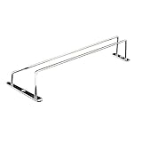 RainBabe Porte Verre à Vin Pied avec 2 Rails Suspendu Durable en Fer pour Maison Bar Restaurant