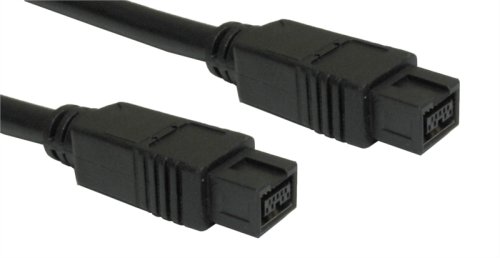 World of Data Firewire-Kabel (Premiumqualität, IEEE1394 - iLink - Video - Camcorder - DV - 400/800, Stecker auf Stecker, erhältliche Pin-Typen: 4-4, 6-4, 6-6, 9-4, 9-6, 9-9) schwarz 9p bis 9p 3 m