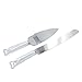 Produktbild 2 Stück Edelstahl Hochzeit Double Heart Strass Tortenmesser Cutter-Server-Set für Hochzeitstag mit Box