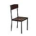 Produktbild XW hocker Eisen + Massivholz Rückenlehne Hocker einfachen Retro-Stil Bar Stuhl Hause Esszimmerstuhl 42cm * 42cm * 85cm