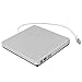 Produktbild fengwen66 Externer tragbarer USB-Steckplatz DVD-RW-Laufwerk einlegen Brenner Brenner für Laptop (Silber)