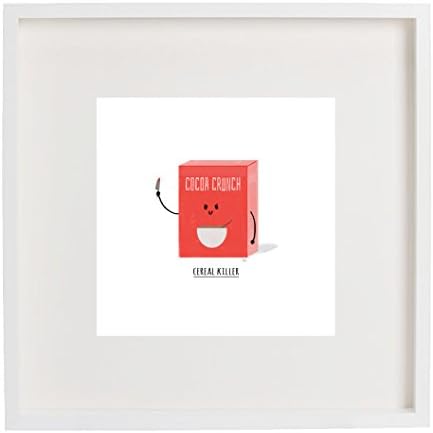 Art Rookie Cereal Killer By Leeannjwalker Frame Print with Mount, Multi-Colour, 13 in a 23 cm