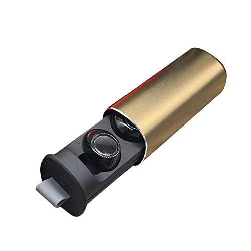 azorex Cuffie Bluetooth Wireless Portatile Mini Stereo In-Ear Sportivo con scatola di ricarica con microfono integrato Bluetooth 5.0 impermeabile IP65  oro