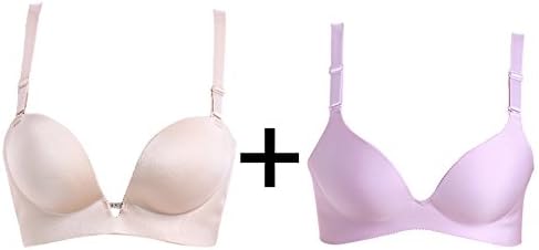 one piece seamless underwear/ small chest deepVassembly bra /mixed two-piece set-B 70C