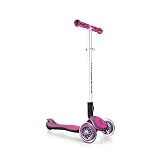 patinete globber rosa luces Desarrollar el equilibrio Globber My Free Fold Up S, 3-Wheels bi-Inject Patinete Elite, niña, Rosa, Talla única
