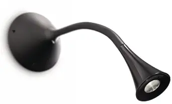 Philips 69064 2.5-Watt LED Wall Lamp (Black)