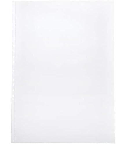 20 Strong A3 Landscape Punched Poly Pocket Clear Wallet