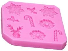 YBC 3D Silicone Fondant Cake Mould Flower Lace Decortaion DIY Baking Chocolate Sugarcraft Mould for Xmax Christmas