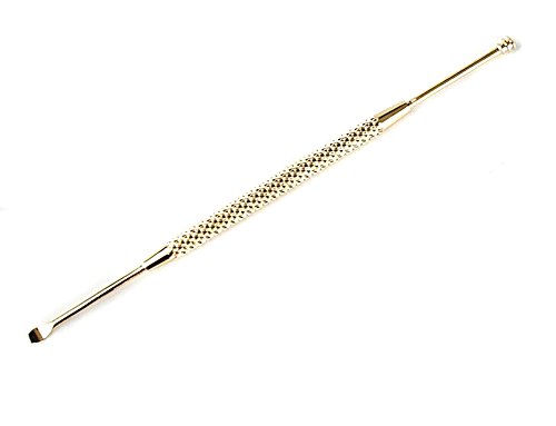304 Stainless Steel Ear Pick Double Ended Ear Cleaner Ear Curette Earwax Removal Tool Kit Gold