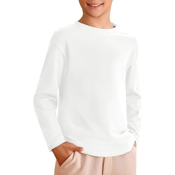 Arshiner Sweat-shirt en polaire pour garçon - Col rond - Manches longues - Unisexe - Pull d'hiver avec poche - Uniforme scolaire pour enfants de 5 à 12 ans, Noir , 7-8 ans