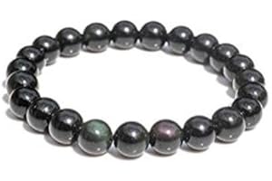 CILLA FASHION Bracelet en Obsidienne Oeil de Céleste en Pierre Naturelle Lithothérapie Minéral