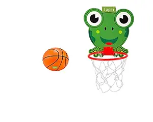 JAPSI Mini Basket Ball with Hangable Net (Turtle) and Air Pin; Outdoor / Indoor Both ;Activity Game for Kids ; Age 3 Years & Above