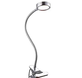 Clip on Light, Bestaid Clip On Book Light for Reading in Bed, 3 Color Modes, 2 Brightness Modes, Clamp Light for Bed Headboard and Desk(Silver)