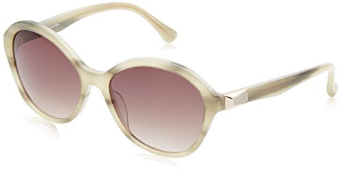 Preisvergleich Produktbild Calvin Klein Damen Sonnenbrille Cat Eye, Beige, 56