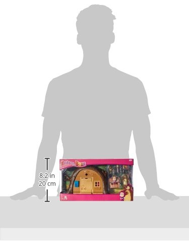31ZGhsjJ0QL Simba - Masha et Michka – La Hutte de Michka - Pliable - 2 Figurines et 15 Accessoires - 109301632